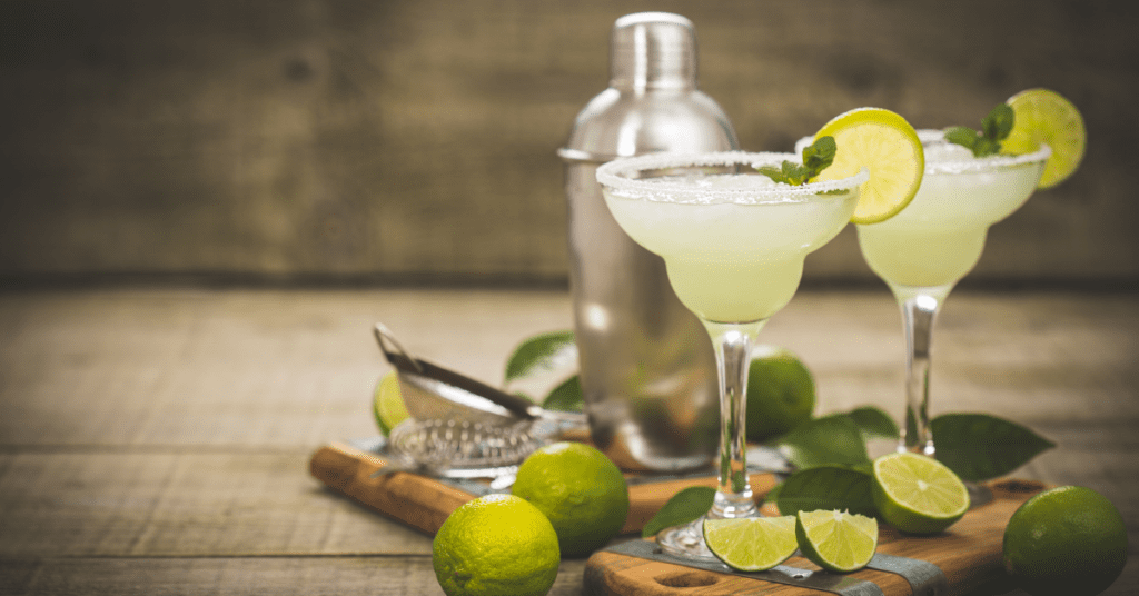 Two glasses of Lime Margaritas