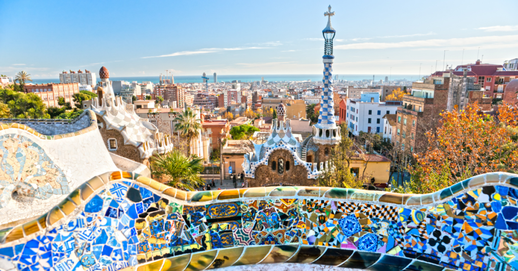 View from Park Güell in Barcelona, Spain