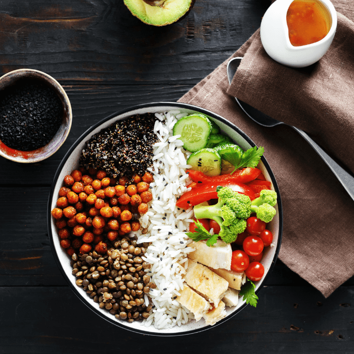 new year virtual cooking Buddha bowl