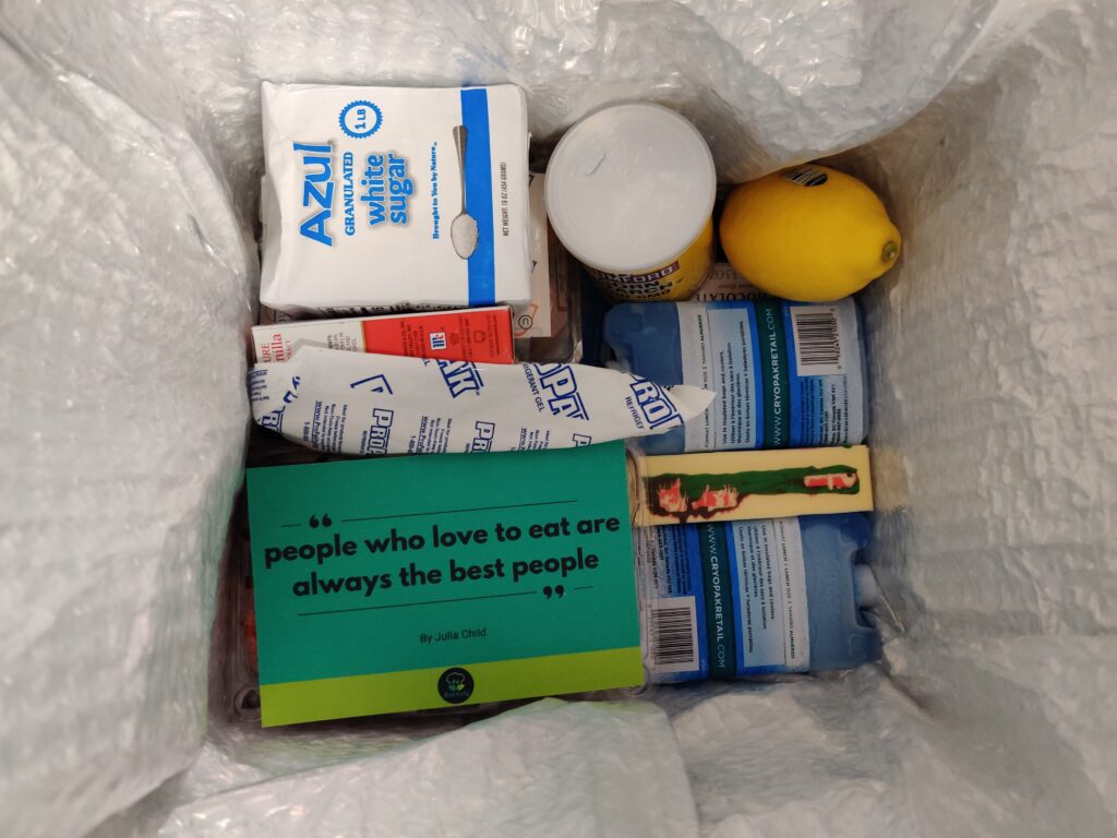 meal kit inside the box