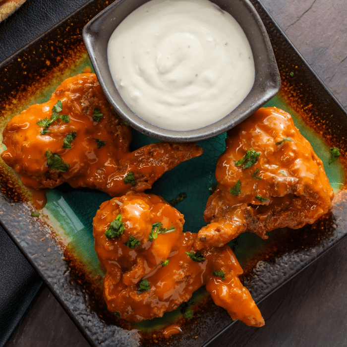 Virtual Cooking July Specials buffalo wings