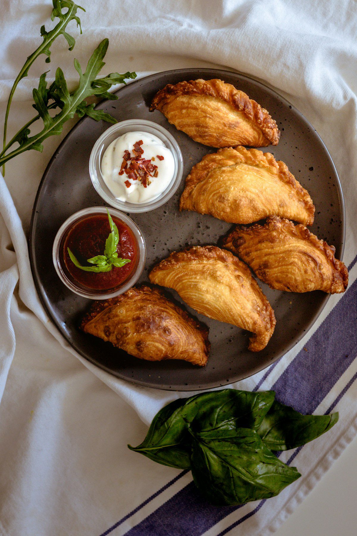 Argentine empanadas on a plate